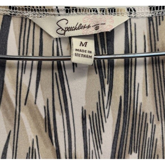 Speechless Top Woman XL Brown Tan Abstract Empire Waist Babydoll Belt Y2K - Picture 3 of 6